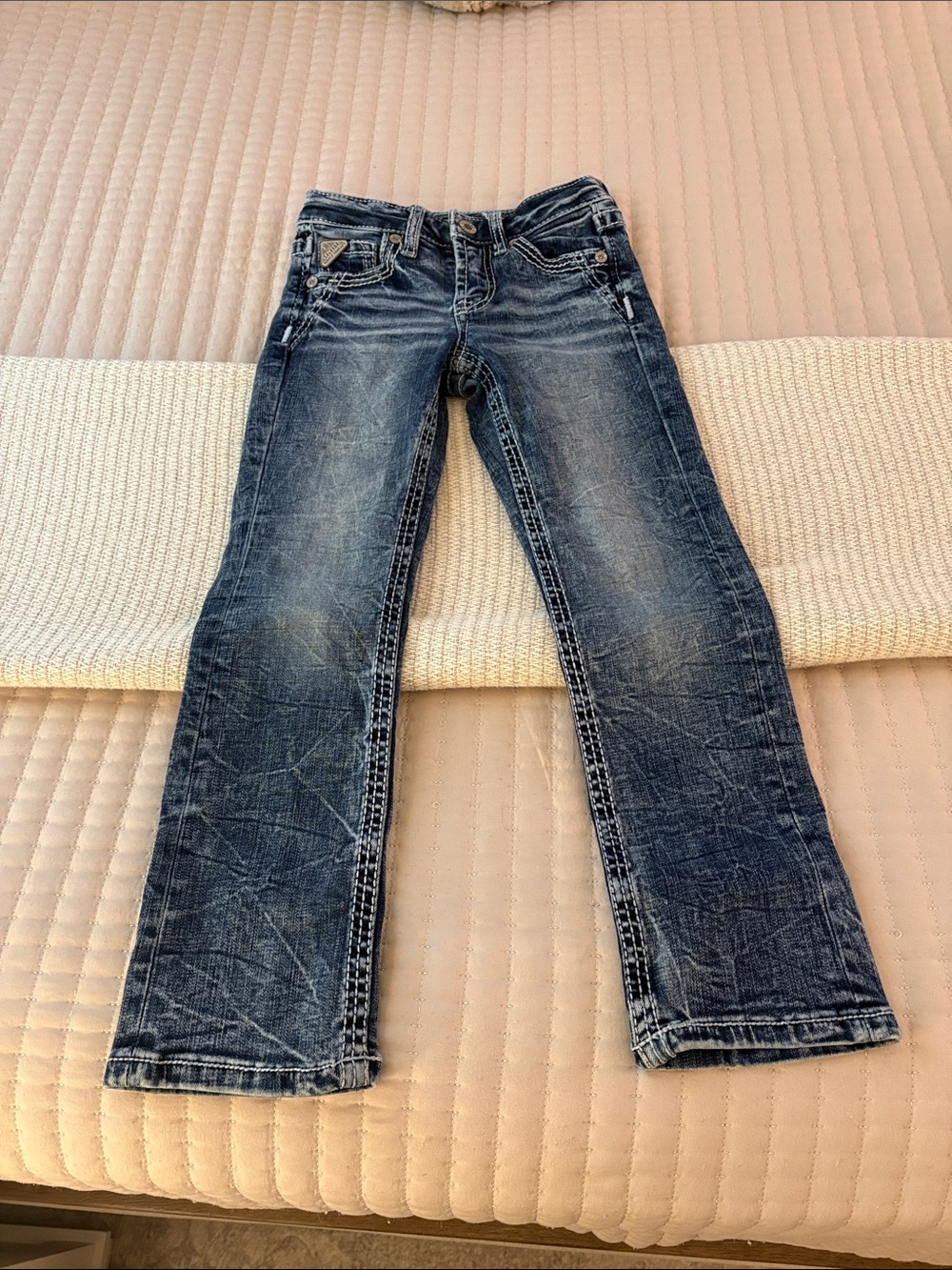 Salvage Boys Distressed Blue Denim Jeans